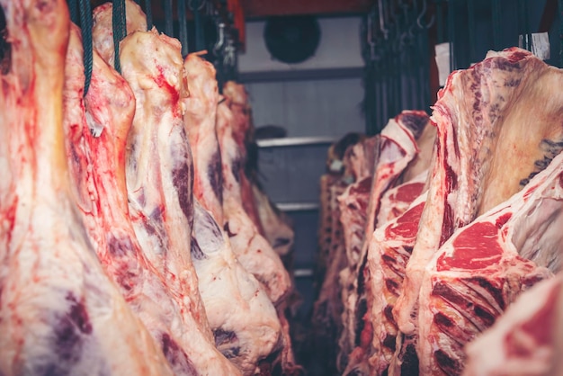 Close-up de carne para venda no mercado