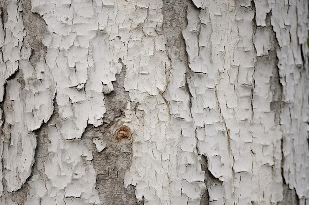 Close-up de casca de árvore coberta de cinzas com texturas naturais