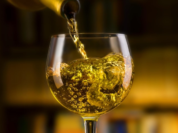 Close-up de copo de vinho em copo