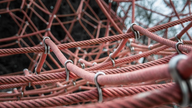 Close-up de cordas no parque infantil
