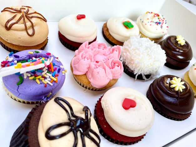 Foto close-up de cupcakes