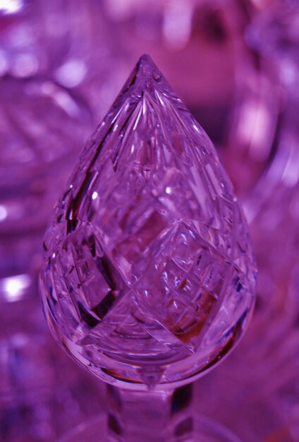Close-up de decoração de vidro