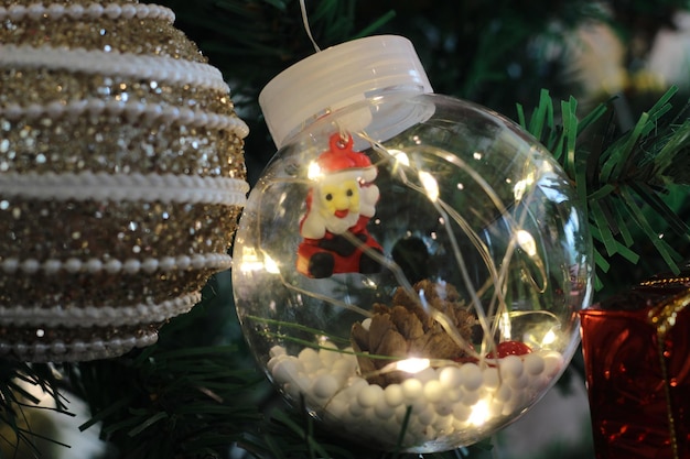 Foto close-up de decorações de natal