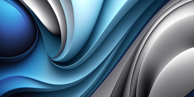Close-up de design abstrato azul e branco generativo ai