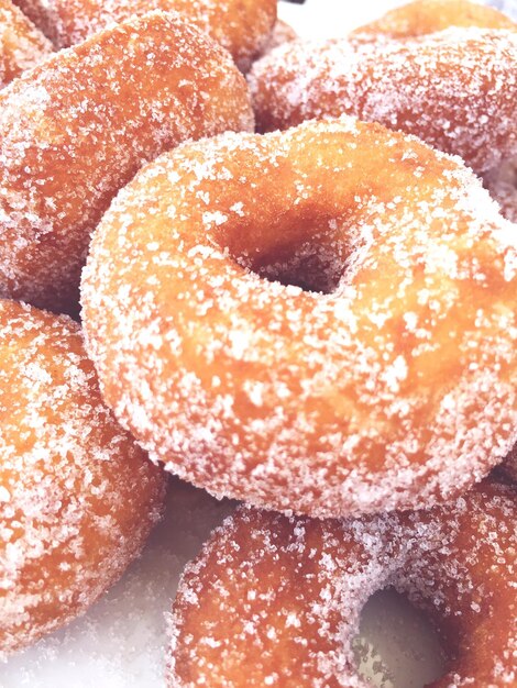 Foto close-up de donuts frescos de zeppole