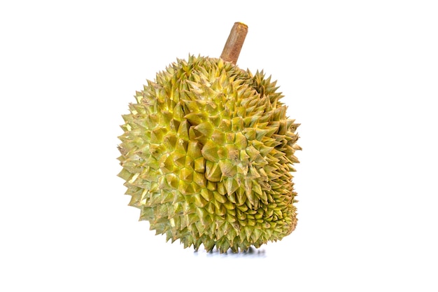 Close-up de durian isolado em fundo branco