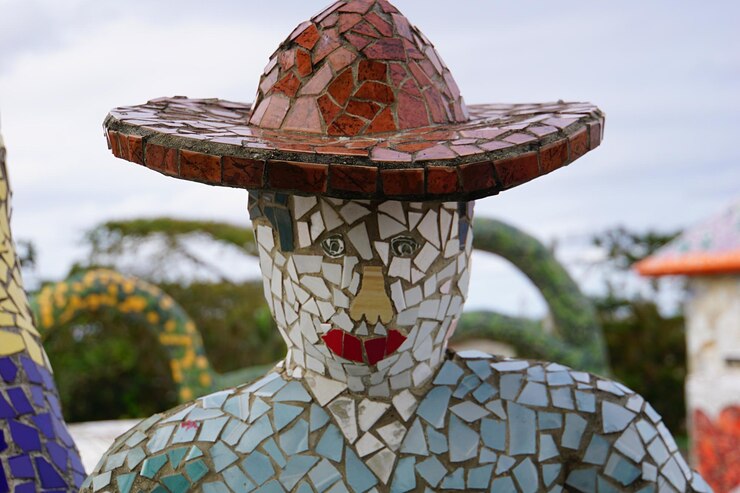 Foto close-up de escultura contra o céu