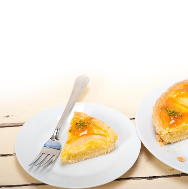 Close-up de fatia de tarte no prato