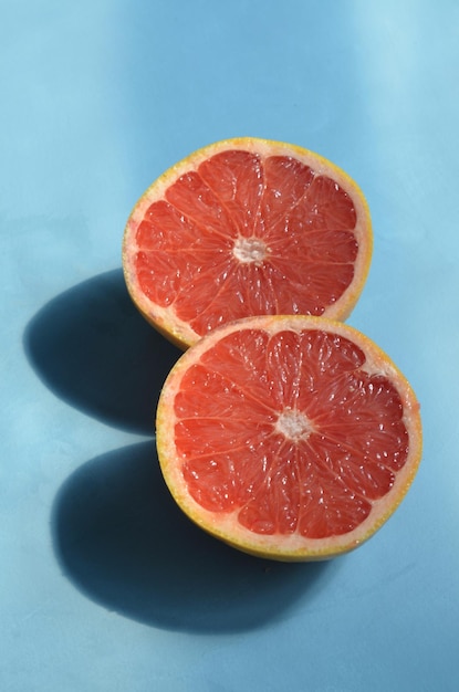 Close-up de fatias de toranja