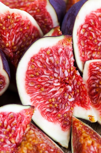 Close up de figos para cozinhar frutas vermelhas deliciosas