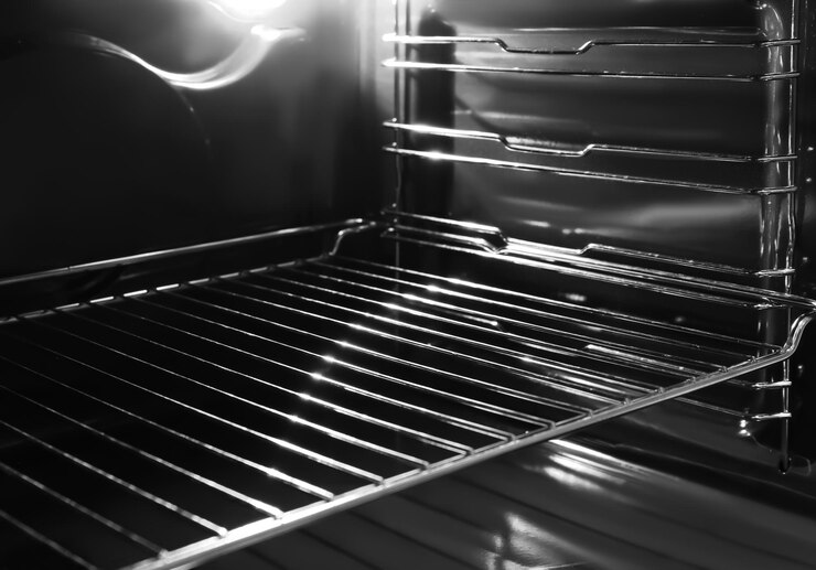 Foto close-up de forno vazio moderno