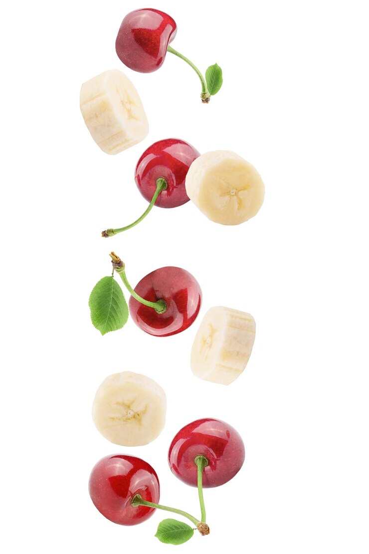 Foto close-up de frutas contra fundo branco