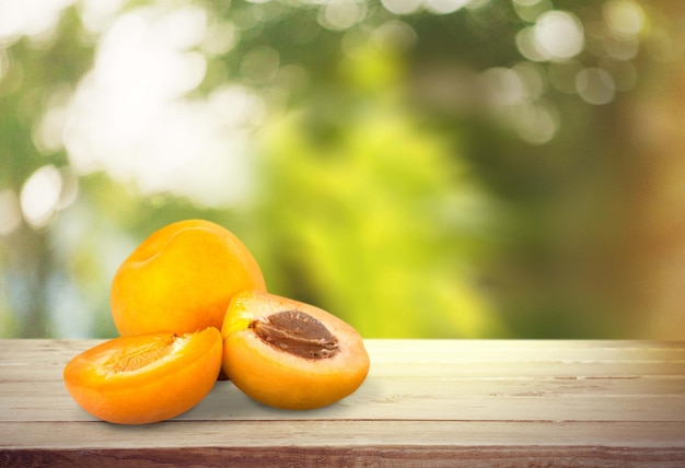 Close-up de frutas de damasco para uma alimentação saudável.