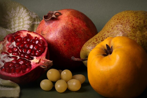 Close-up de frutas na mesa
