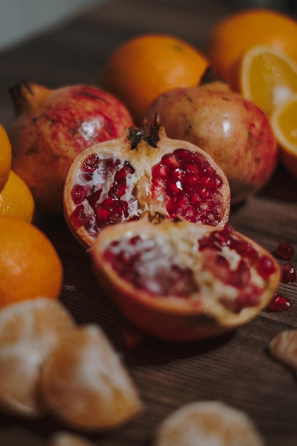 Close-up de frutas na mesa