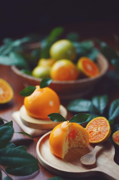 Foto close-up de frutas na mesa