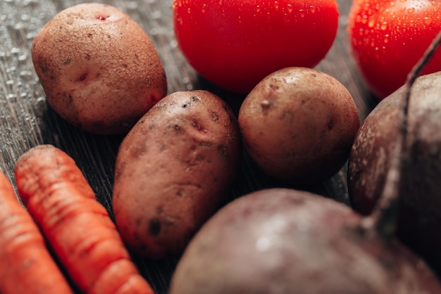 Foto close-up de frutas na mesa