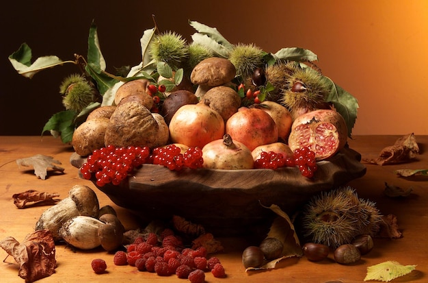 Close-up de frutas na mesa