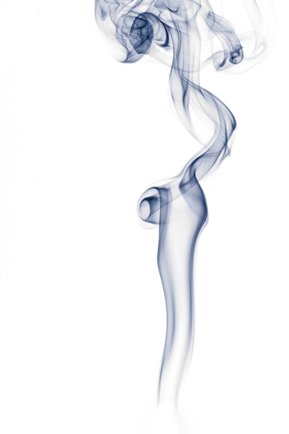 Foto close-up de fumaça contra fundo branco