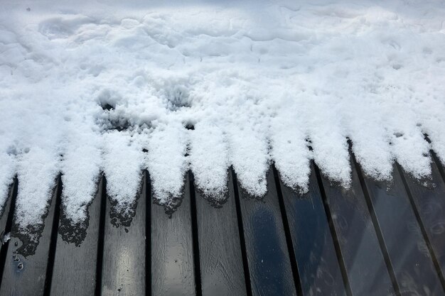 Foto close-up de gelo e neve congelados