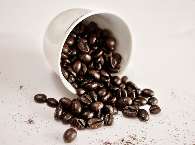 Close-up de grãos de café