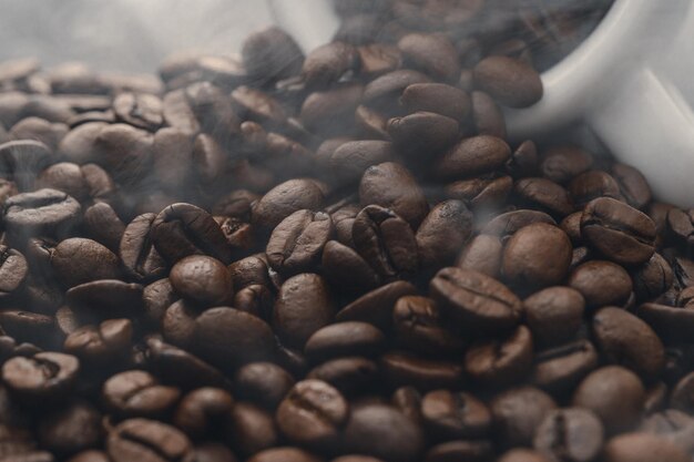 Close-up de grãos de café
