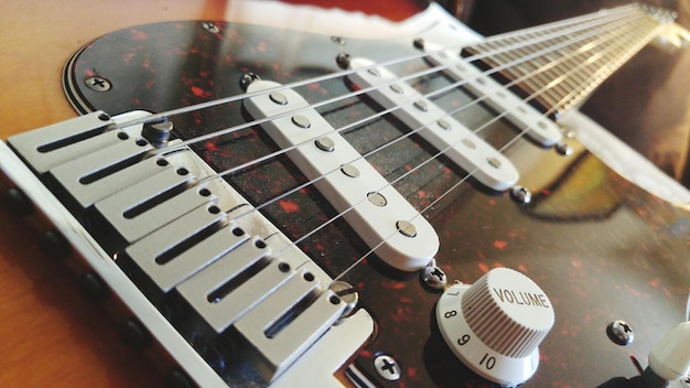 Close-up de guitarra elétrica