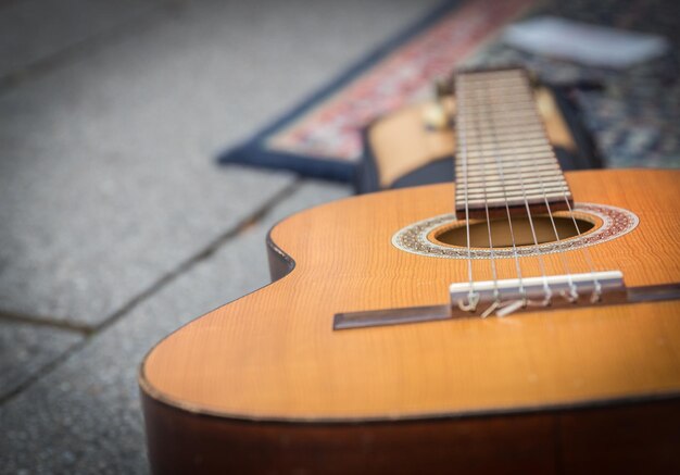 Close-up de guitarra