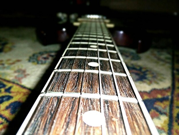 Foto close-up de guitarra