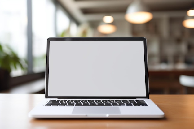 close-up de homem digitando em laptop com tela branca simples