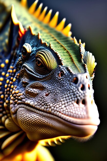 close-up de iguana