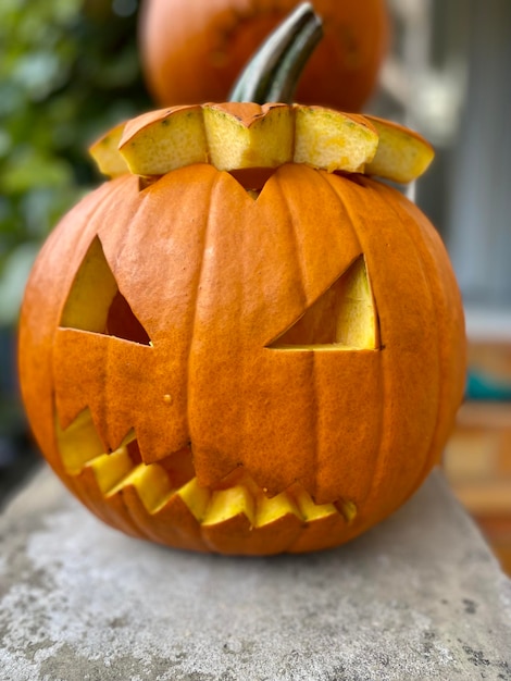 Foto close-up de jack o lantern