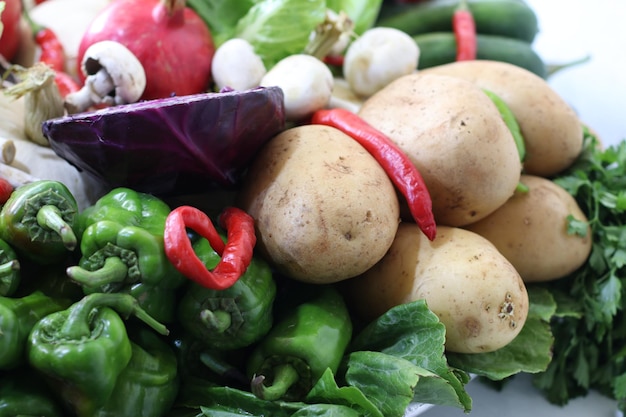 Close-up de legumes frescos