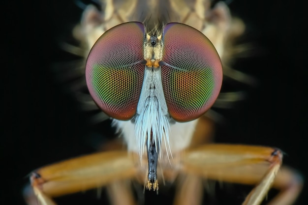 Foto close-up de libélula em metal