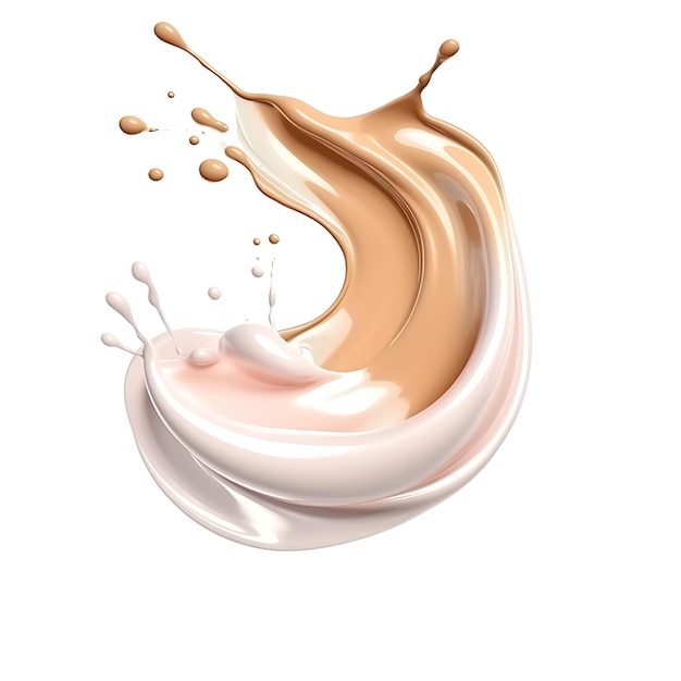 Close Up de Liquid Foundation Splash em Fresh Soft Pastel Colors png fundo transparente