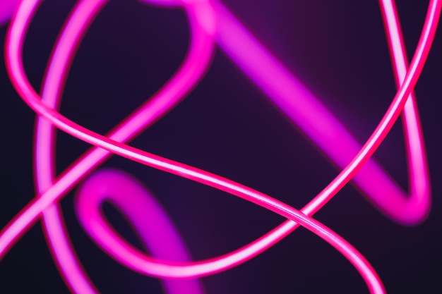 Foto close-up de luzes cor-de-rosa iluminadas