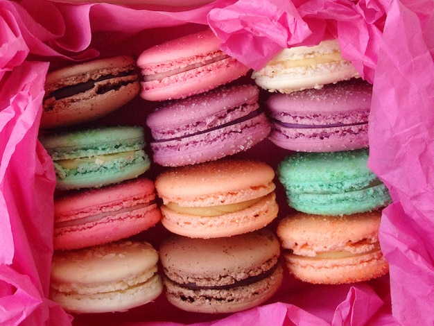 close-up de macaroons