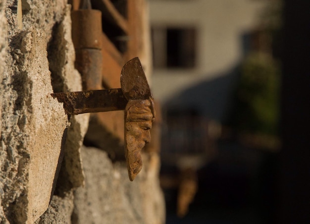 Close-up de metal enferrujado