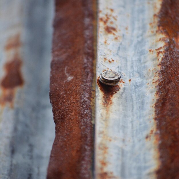 Foto close-up de metal enferrujado