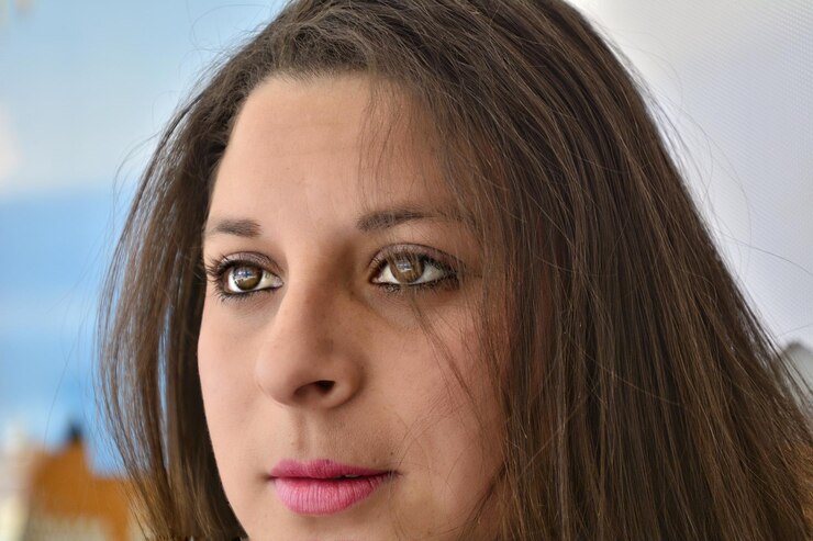Foto close-up de mulher ao ar livre