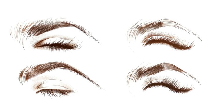 Foto close-up de olhos de uma pessoa com cabelo longo perfeito para conceitos de beleza e moda