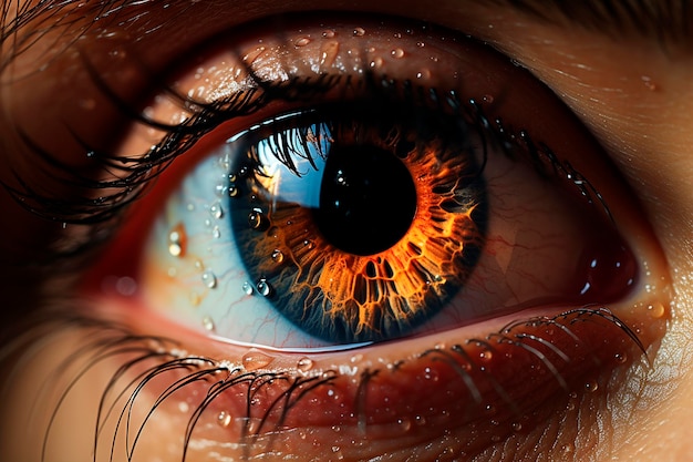 Close-up de olhos humanos