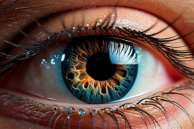 Close-up de olhos humanos