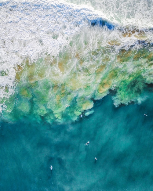 Close-up de ondas marinhas