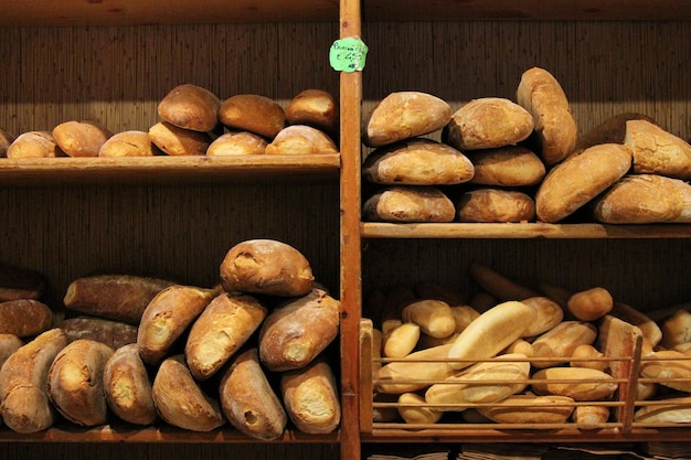 Close-up de pães para venda