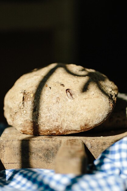 Foto close-up de pão recém-cozido