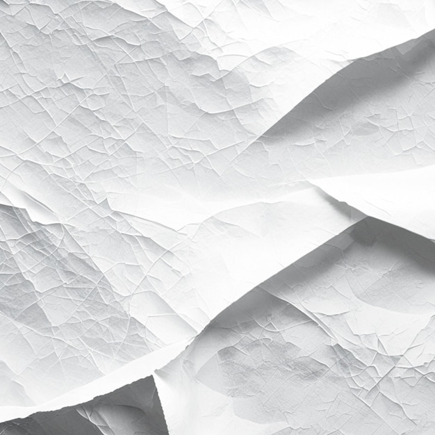 Foto close-up de papel branco arrugado com fundo texturizado