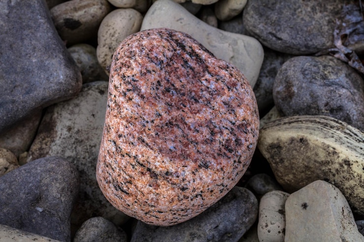 Foto close-up de pedras na rocha