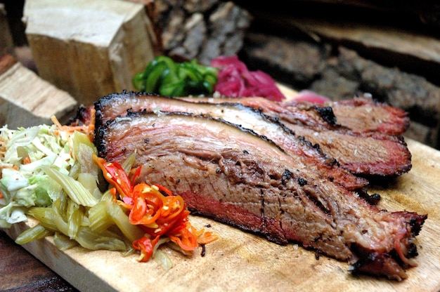 Close-up de peito de carne bovina