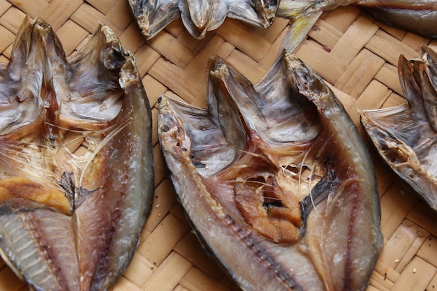 Close-up de peixes em vime